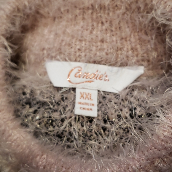 NWT Candies PlusSize Pink Leopard Cozy Sweater XXL - Picture 6 of 6